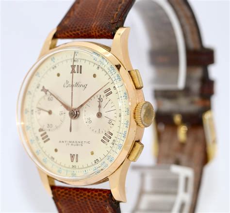 breitling crono vintage 1198 prezzo|Men's Breitling 18 Karat Gold Cadette Chronograph 1188 Hand.